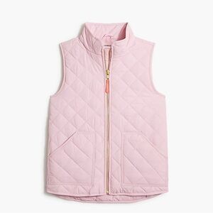 J Crew Girls' quilted vest
Size 6/7 
Color Blush Pink